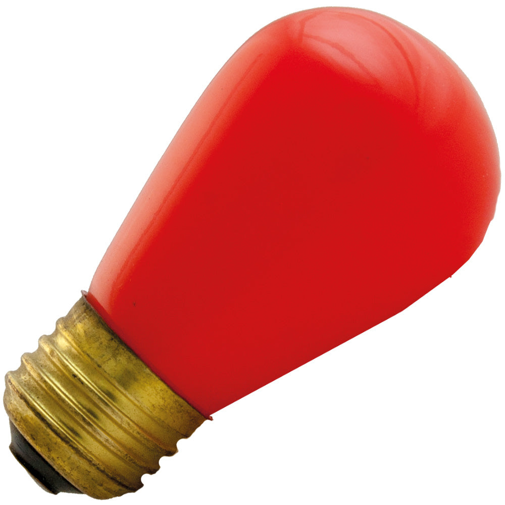 11S14/O Bulb 11W 130V S14 Incandescent Orange Medium Base
