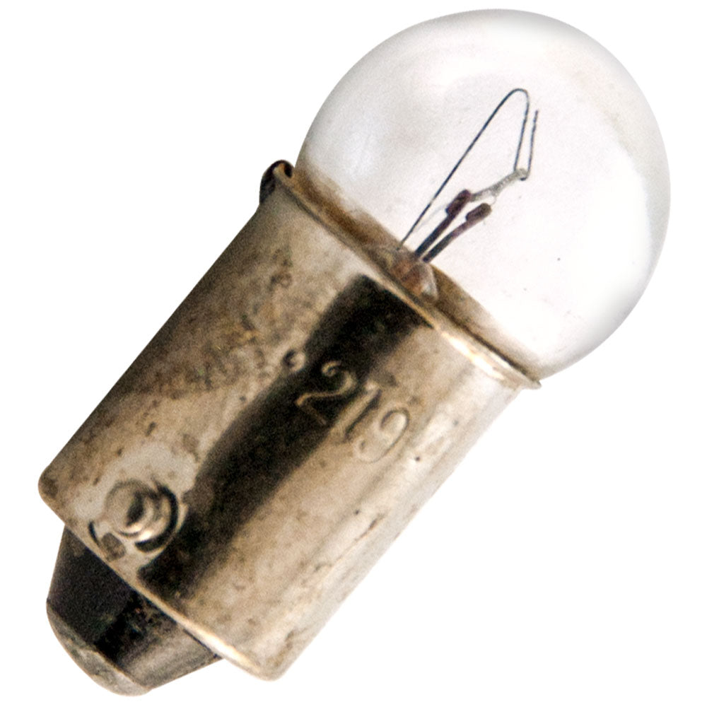219 Bulb | 0.25 Amp, 6.3 Volt, 1.58 Watts, G3.5, BA9 Base