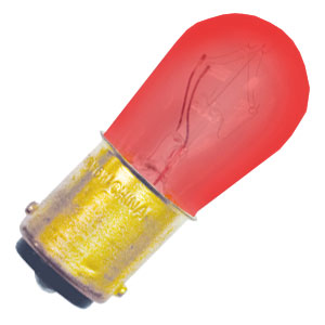6S6DC/R Bulb 6W 130V S6 Incandescent Double Contact Bayonet Base Red