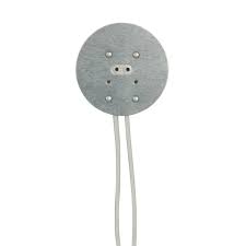 Satco 80-1668 Porcelain Halogen Round Socket, 12" Leads, GX5.3 Base, 1-3/4" Diameter, 75W, 250V