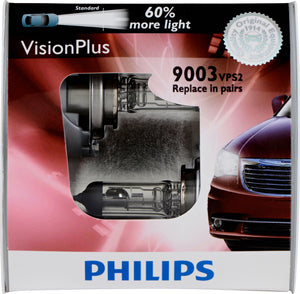9003 (HB2) VisionPlus Bulbs | Philips 9003VPS2 (2 Pack).