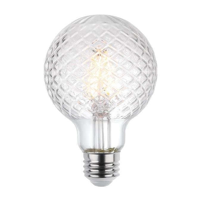 Westinghouse 5.5W G25 Cut Glass Filament LED Dimmable Clear 3000K E26 (Medium) Base, 120 Volt