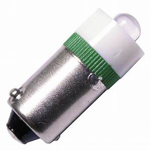 Eiko 120V Miniature LED - Miniature Bayonet Base - Green Light - 10/Pk