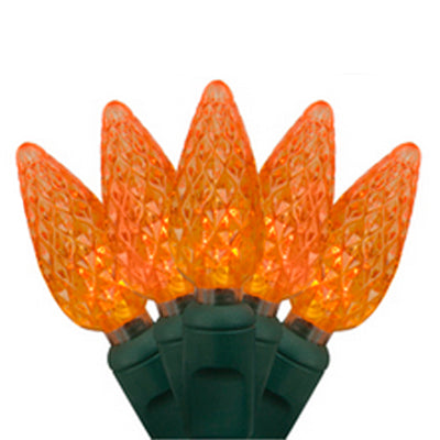 C6 Amber LED String Lights - Amber - 35 Lites - 12 Ft String