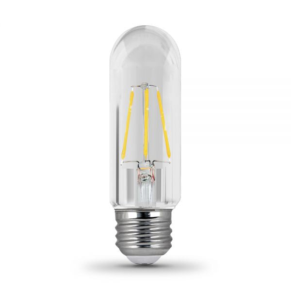 Feit BPT1040/827/LED | Filament LED, Medium Base, Frost, T10, 400 Lumen, 2700K,
