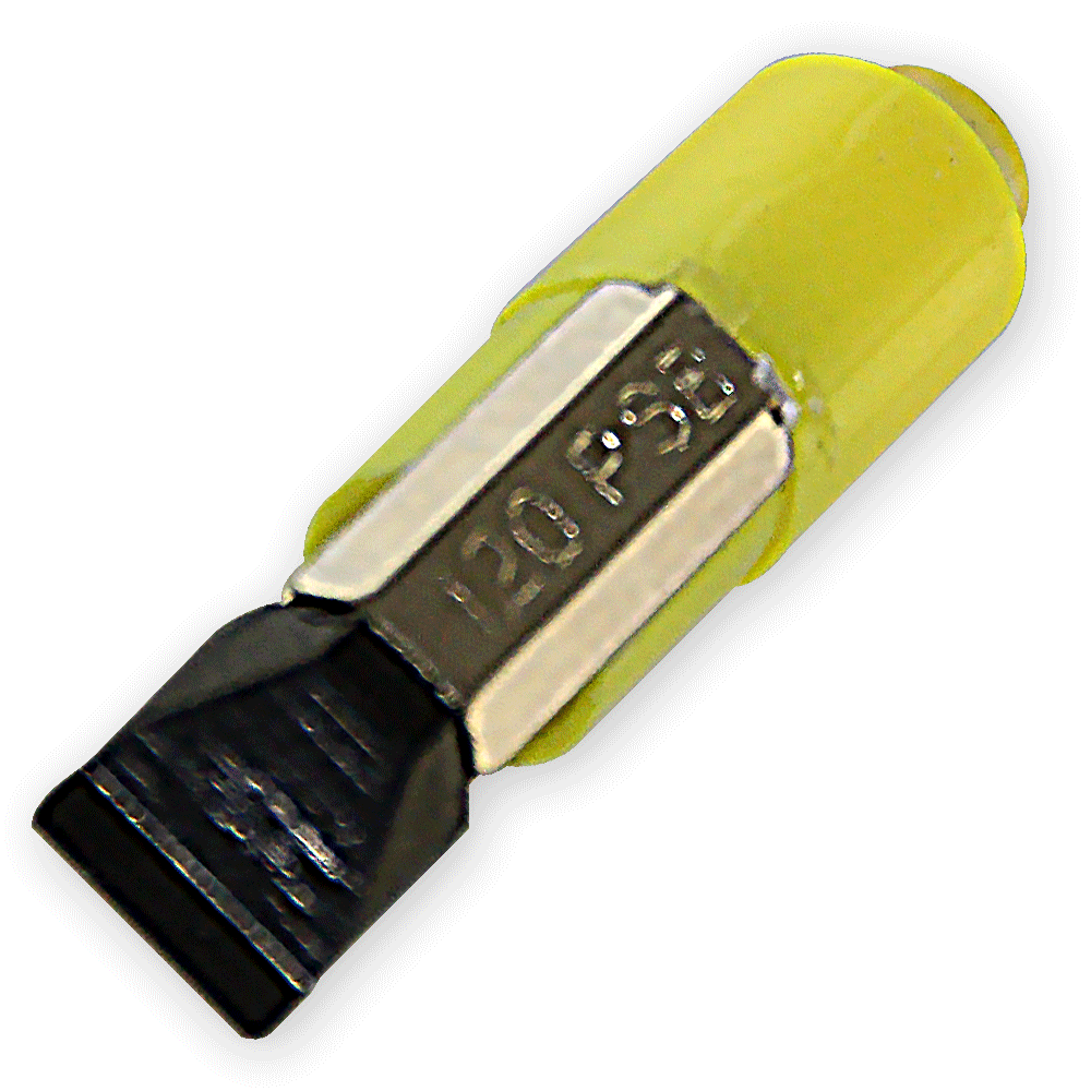 Eiko 120V Miniature LED - Slide Base 5 - Yellow Light - Clear Lens
