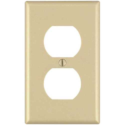 Leviton - 86003 - Ivory|Leviton Duplex Receptacle Wall Plate