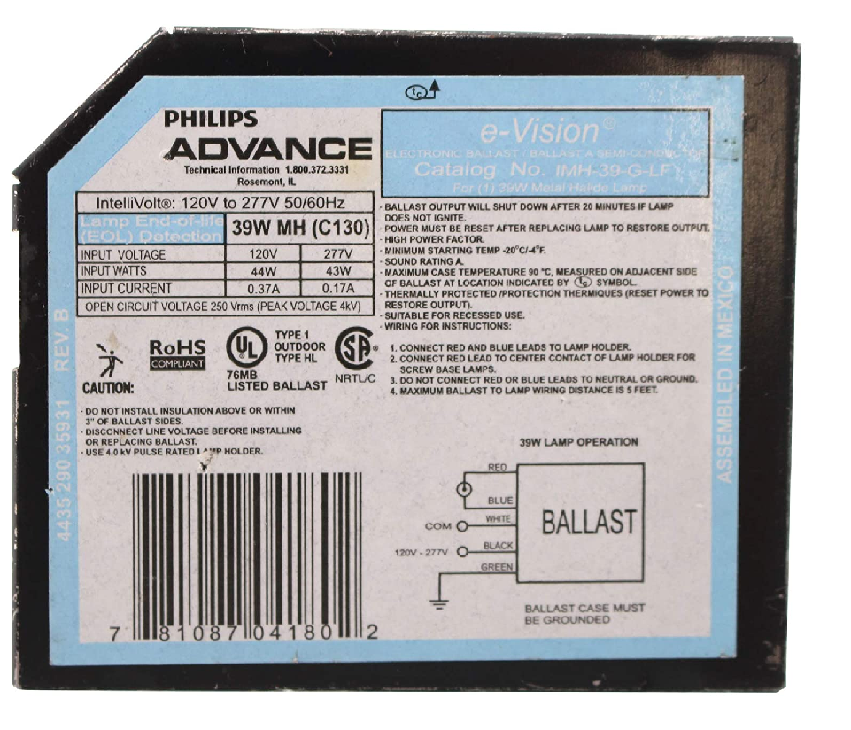 Philips - 120989|Ballast IMH-39 GLFM