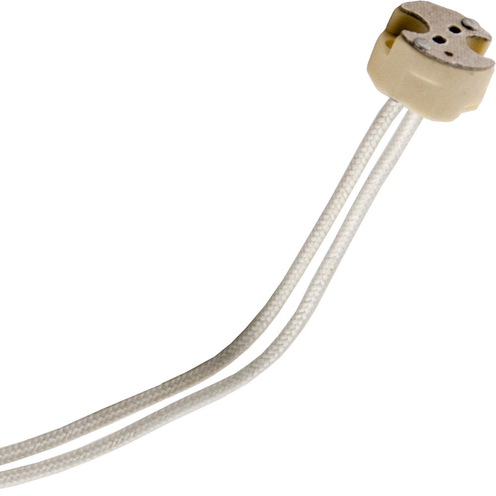 Round Halogen Socket With 12" Leads 12V-24V 192W MAX
