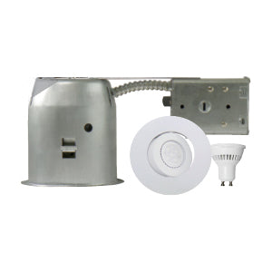 Standard - 3" Recessed LED Downlight Kit - Gimbal Trim - 6W ES16 LED