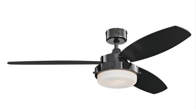 Westinghouse 7205300 | 52" Gun Metal Finish Reversible Blades (Black/Applewood)