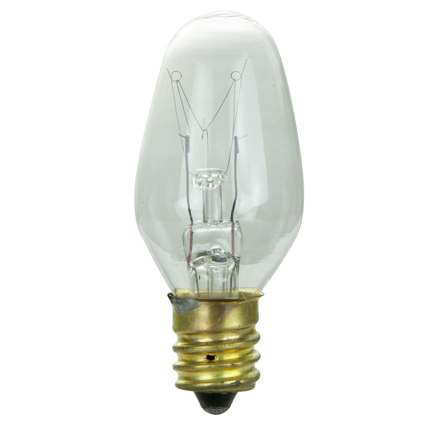 Sunlite 4 Watt C7 Night Light, Candelabra Base, Clear - 24 Pack
