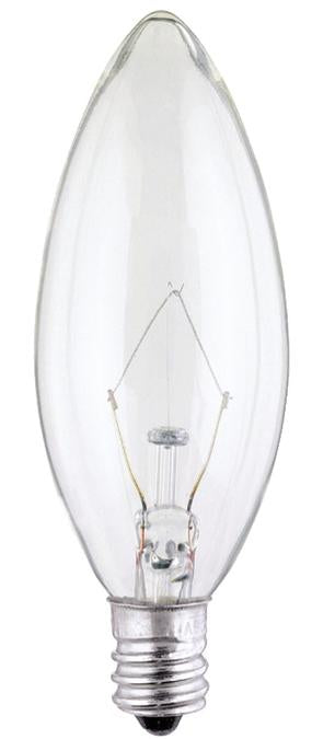Westinghouse 40B91/2/CB/130 40W B9 1/2 Torpedo Clear Candelabra Base, 130 Volt, Box