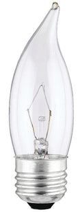 Westinghouse 25CA10 2CD | 25W CA10 Flame Tip Incandescent Clear E26 Base 120V 2-Pack