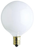 Westinghouse 60G161/2/W/CB | 60W G16 1/2 Incandescent White E12 (Candelabra) Base, 120 Volt, Box