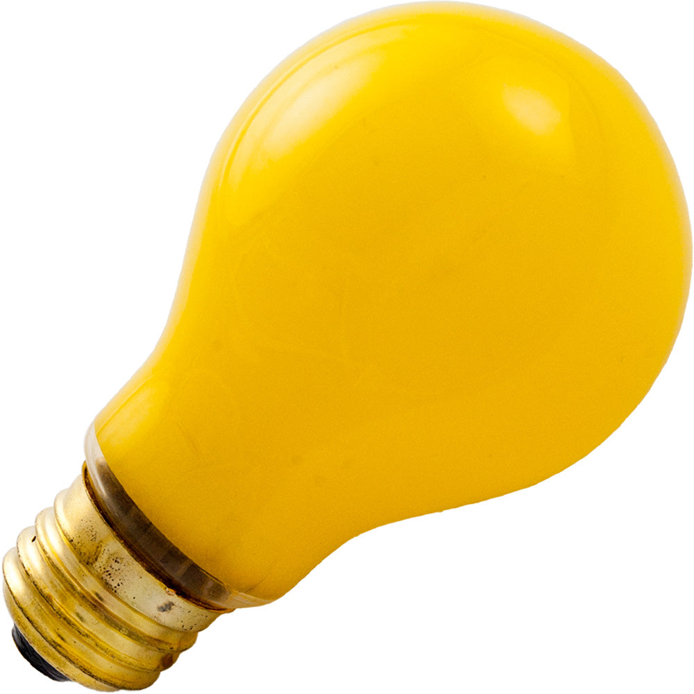 Standard - 100W Incandescent - Yellow Bug Light - Medium Base