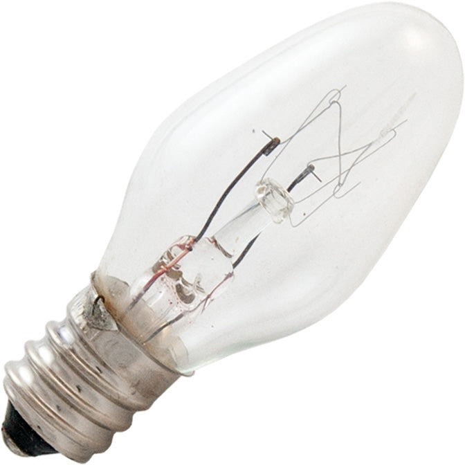 10C7 Bulb 10W 120V C7 Incandescent Candelabra Base Clear