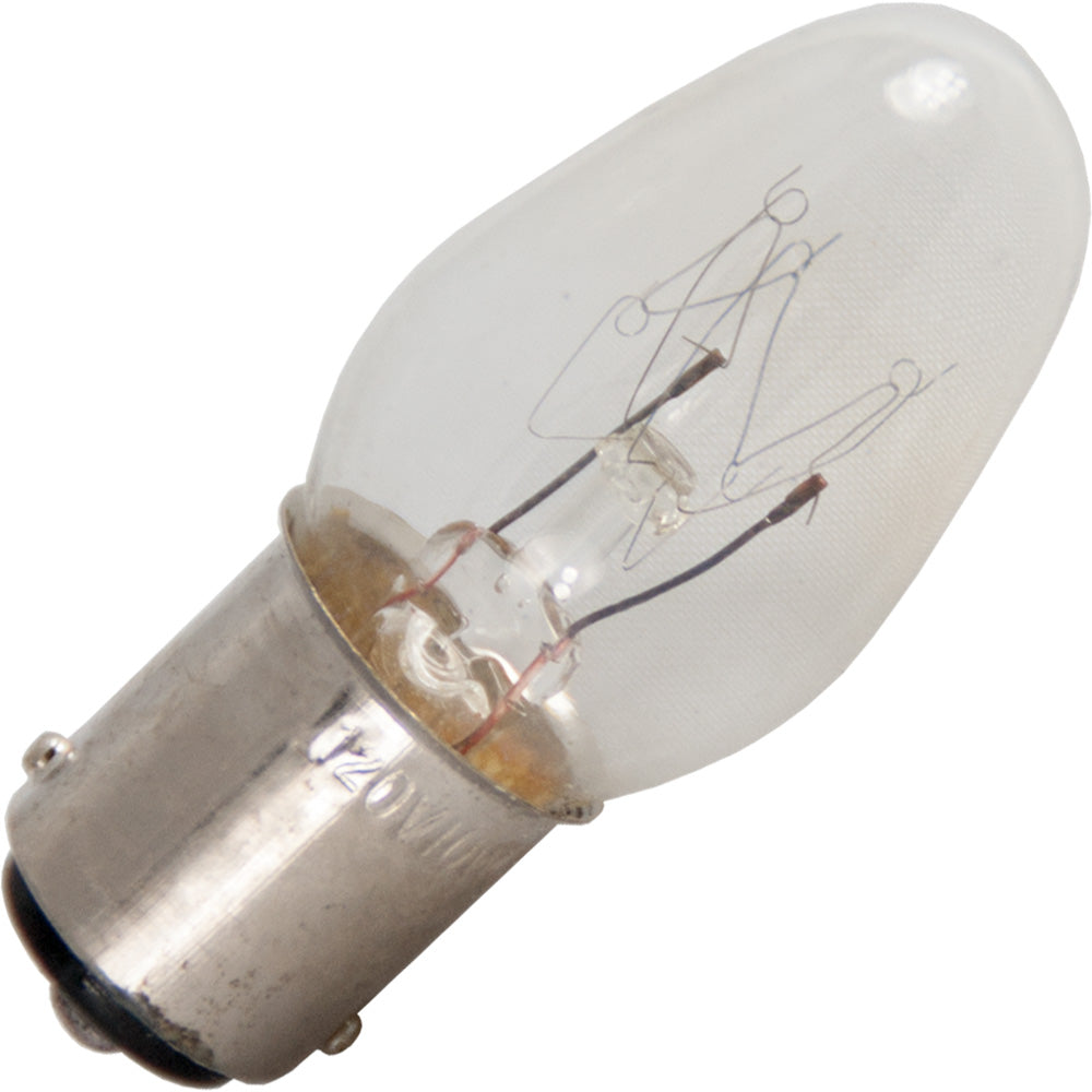 10C7DC Bulb 10W 120V C7 Incandescent Double Contact Bayonet Base Clear