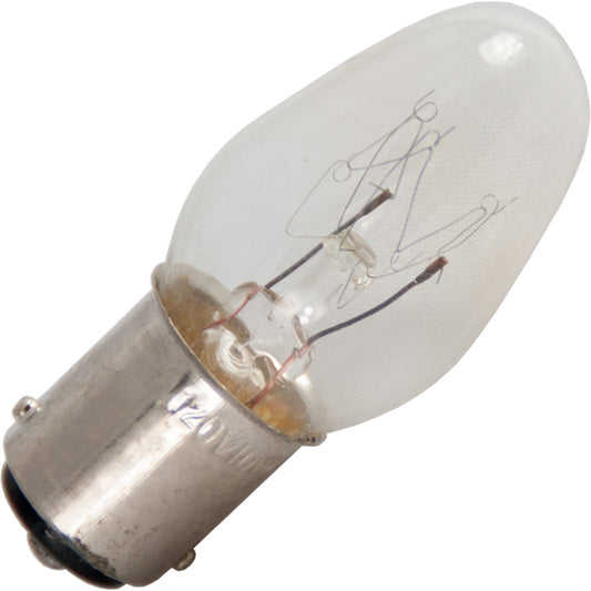 10C7DC Bulb 10W 120V C7 Incandescent Double Contact Bayonet Base Clear