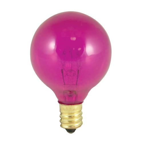 Bulbrite 10G12P 10W G12 Globe - E12 Base - Transparent Pink