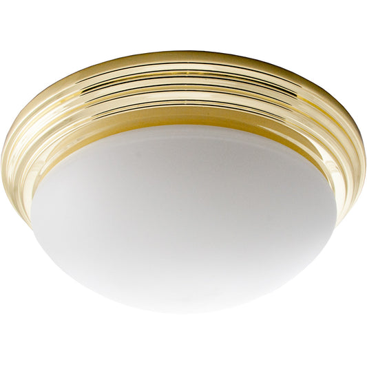 14 Inch Brass Ceiling Flush Mounted Dome Light