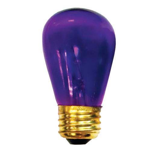 Bulbrite 11S14TP 11W Dimmable S14 String Light Replacement Bulb - E26 Base - Transparent Pink