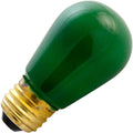 11S14/G Bulb 11W 130V Incandescent Green Medium Base