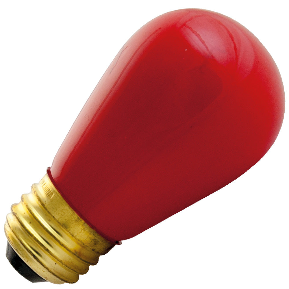 11S14/R Bulb 11W 130V S14 Incandescent Red Medium Base