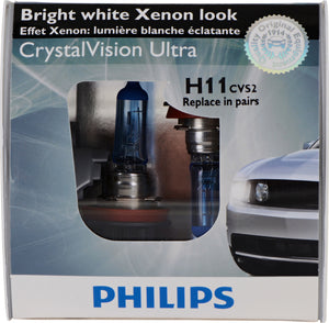 H11 CrystalVision Ultra Bulb | Philips 12362CVB2 (2 Pack)
