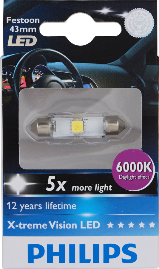 Philips 129466000KX1 | Festoon LED Interior Bulb - 41-43MM 6000 K