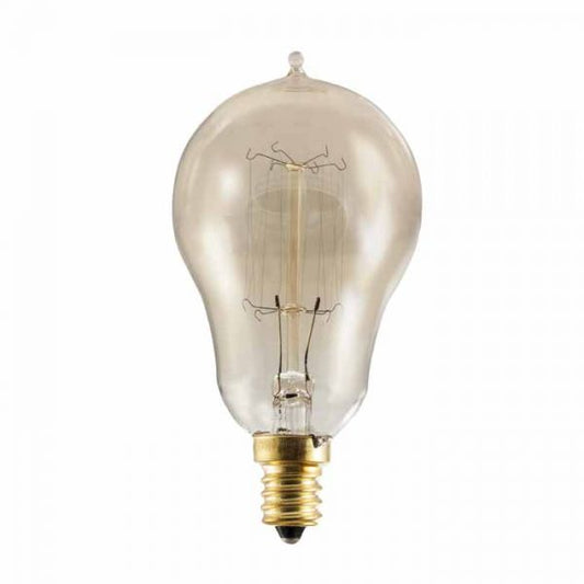 Bulbrite 132515, NOS25A15/SQ/E12 - 25W Vintage Bulb, Candelabra Base