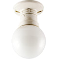 Utility Globe Ceiling Mount Fixture - 26W Warm White CFL Bulb