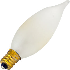 Standard - 15W CA8 Incandescent - E12 Candelabra Base - Frost