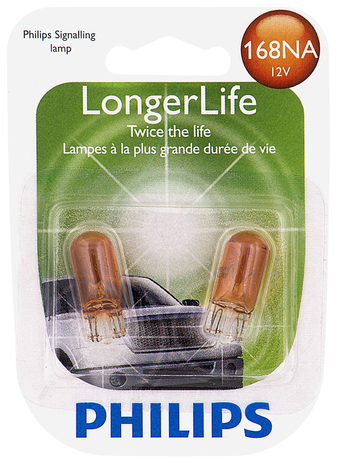 168LL Long Life Bulb (2 Pack) | Philips 168NALLB2