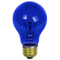 Sunlite 25 Watt A19 Colored, Medium Base, Transparent Blue - 24 Pack