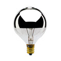 Bulbrite 25G16HM 25W Dimmable Half Chrome G16.5 Globe Bulb - E12 Base