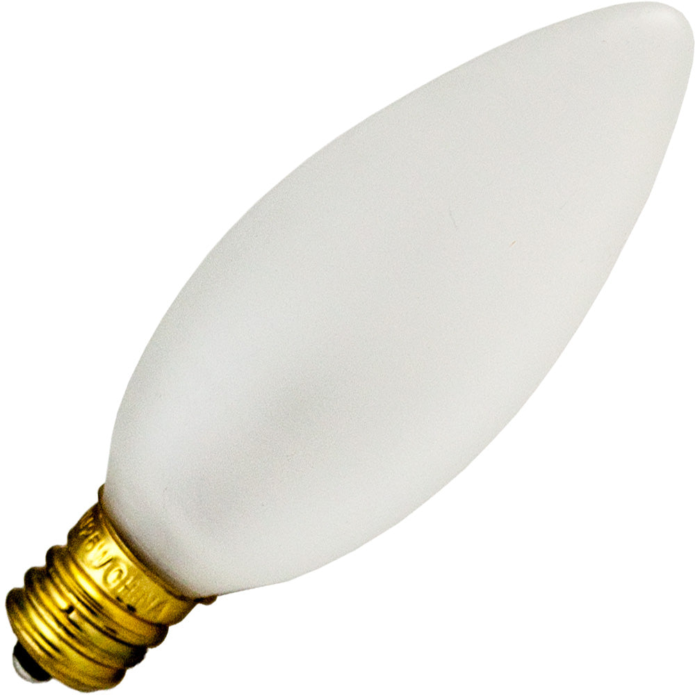 25BC/F Bulb 25W 120V B9-1/2 Incandescent Candelabra Base Frost