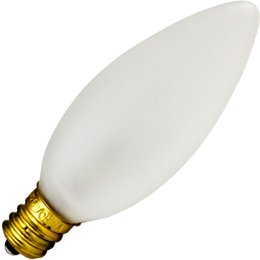 25BC/F Bulb 25W 120V B9-1/2 Incandescent Candelabra Base Frost