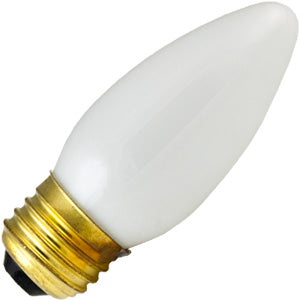 25BM/W Bulb 25W 130V B11 Incandescent Medium Base White