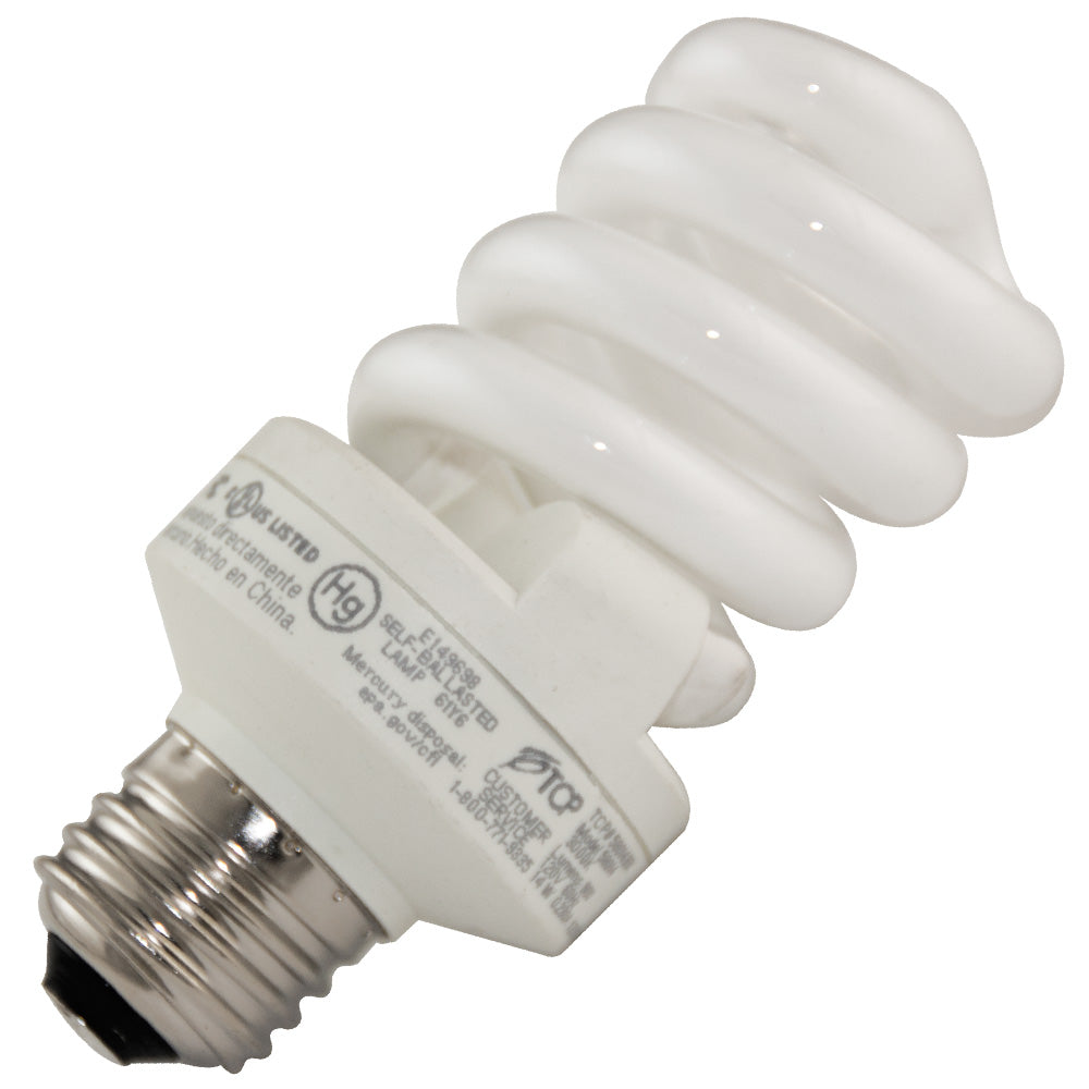 13W CFL - 60W Equal - 3100K Halogen-White Light