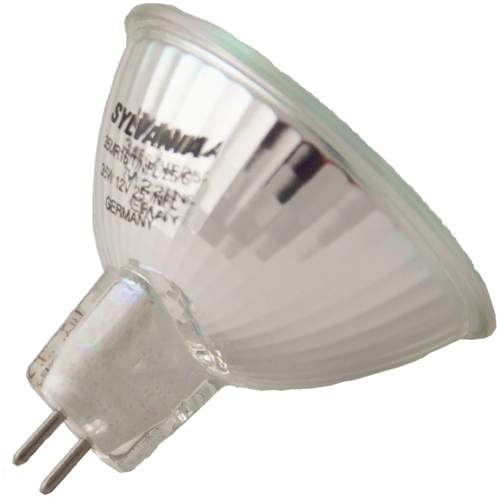 Sylvania 35MR16/T/NFL25/C - 35W 12V MR16 Halogen - 25° - Front Glass