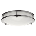 LED FLUSHMOUNT 14" 21W 4000K 1500LM 2-RING Brushed Nickel