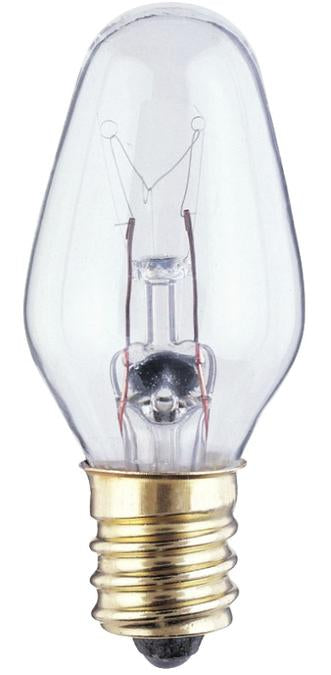 Westinghouse 7C7/CB 4CD | 7W C7 Incandescent Clear E12 (Candelabra) Base, 120 Volt, Card, 4-Pack