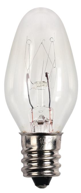 Westinghouse 15C7/CB 2CD | 15W C7 Incandescent Clear E12 Base(Candelabra), 120V, 2Pk