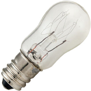 Eiko 40554 3S6/5-130V | 3W 130V S6 Clear Candelabra (E12) Base Bulb