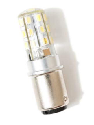 LED-BA15D-360-120V - 3W LED, Double Contact Bayonet Base 120V