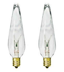 40CRC Bulb 40W 120V PRISM Incandescent Clear Candelabra Base (2 Pack)