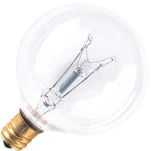 40W 120V G12 Incandescent - Globe - Clear - Candelabra Base