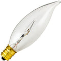 40CAC Bulb 40W 130V CA8 Incandescent Clear Candelabra Base