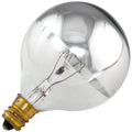 40W 120V G16.5 - Globe - Half Chrome Top - Candelabra Base